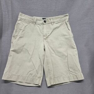 Gap Mens Khaki Chino Shorts Tan Beige Cotton Twill Flat Front Size 31
